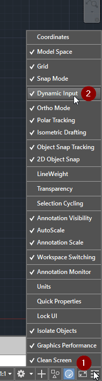 Ấn vô 3 sọc ngang và chọn Dynamic Input