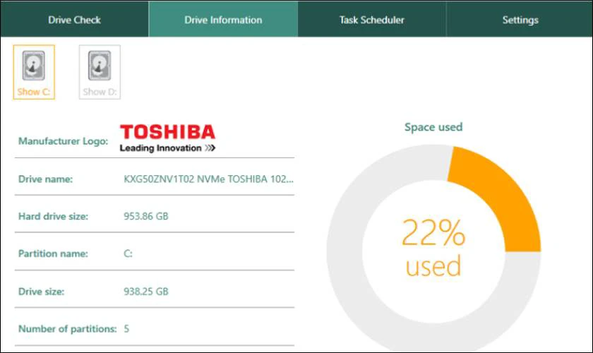 Sử dụng CheckDrive để kiểm tra và sửa chữa lỗi trên ổ cứng