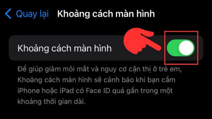 Cách khiến iPhone hiển thị cảnh báo khi nhìn quá gần - 5