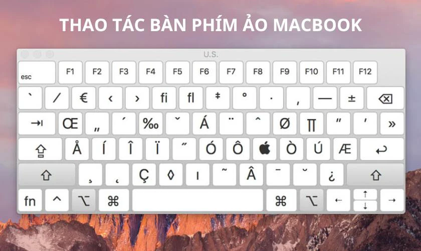 Cách sử dụng bàn phím ảo trên MacBook