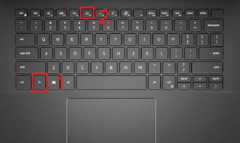 Cách bật đèn bàn phím laptop Dell
