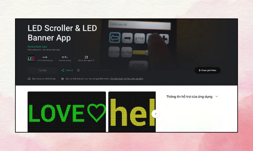 App chạy chữ trên điện thoại LED Scroller