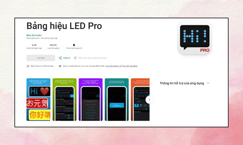 LED Banner Pro ứng dụng chạy chữ trên điện thoại