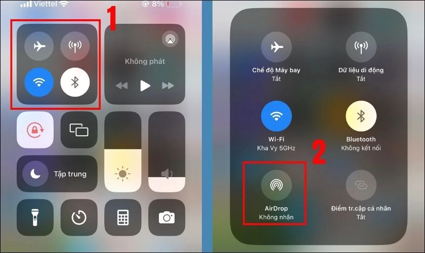 Kích hoạt AirDrop trên iPhone