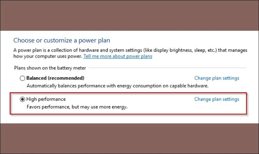 Chế độ High Performance là gì?